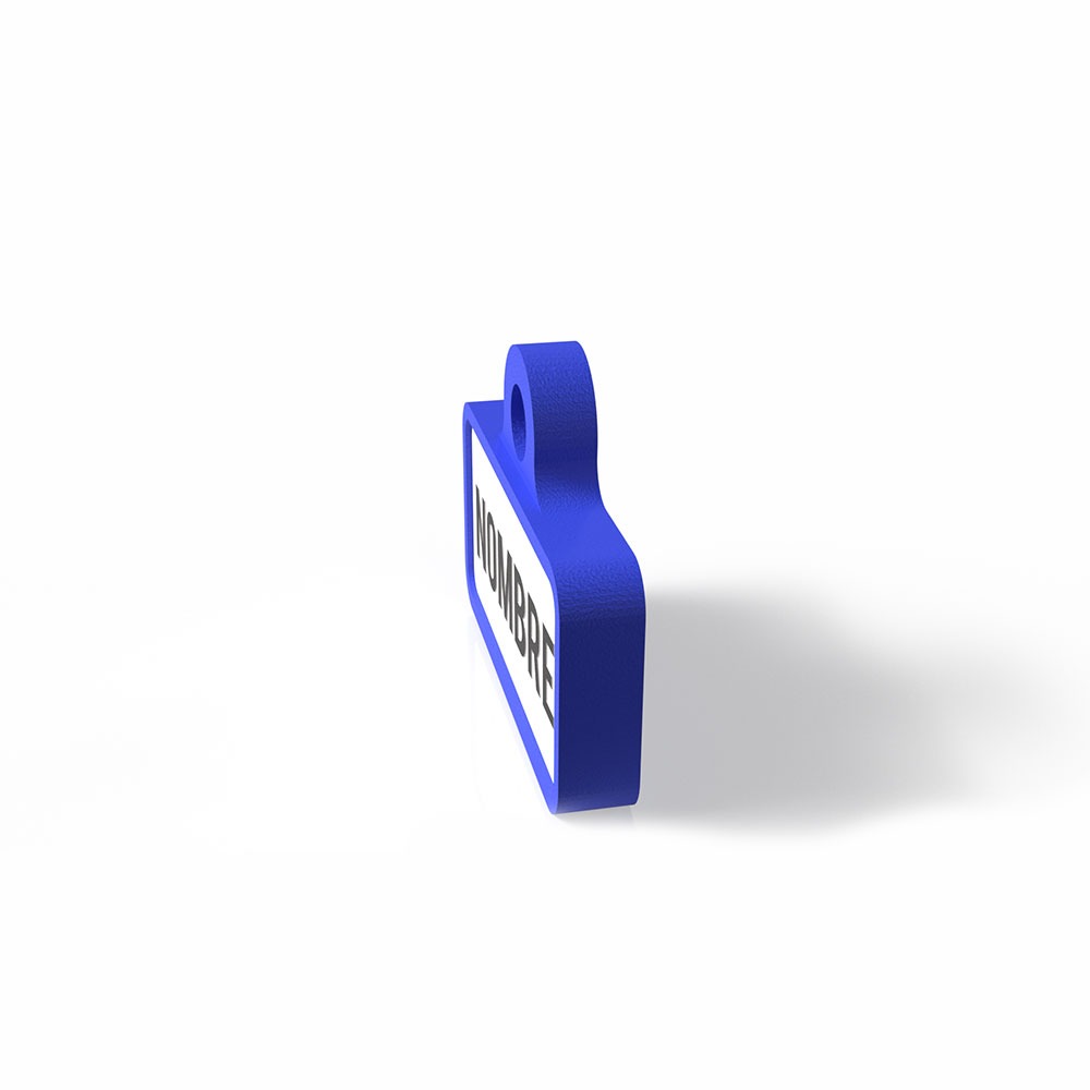 Chapita de forma retro Azul eléctrico 2 Mira Que Guau! Chapita de forma retro Azul eléctrico - Imagen 2