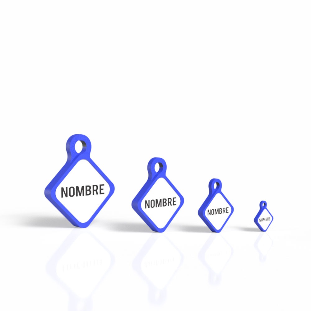 Chapita Guau! Scooby azul eléctrico 4 Mira Que Guau! chapita-para-perros-forma-scooby-color-azul-electrico-tamanos